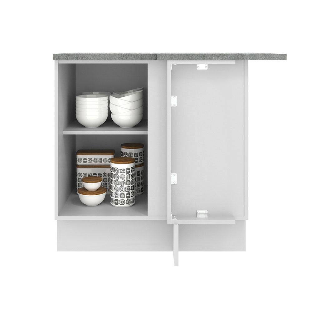 Foto 4 pulgar | Mueble de Cocina Esquinero Madesa Ágata Blanco 1 Puerta