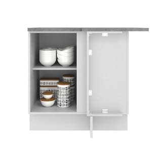 Foto 3 | Mueble de Cocina Esquinero Madesa Ágata Blanco 1 Puerta