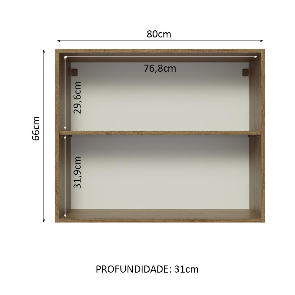 Foto 4 pulgar | Alacena Madesa Glamy 2 Puertas Marrón