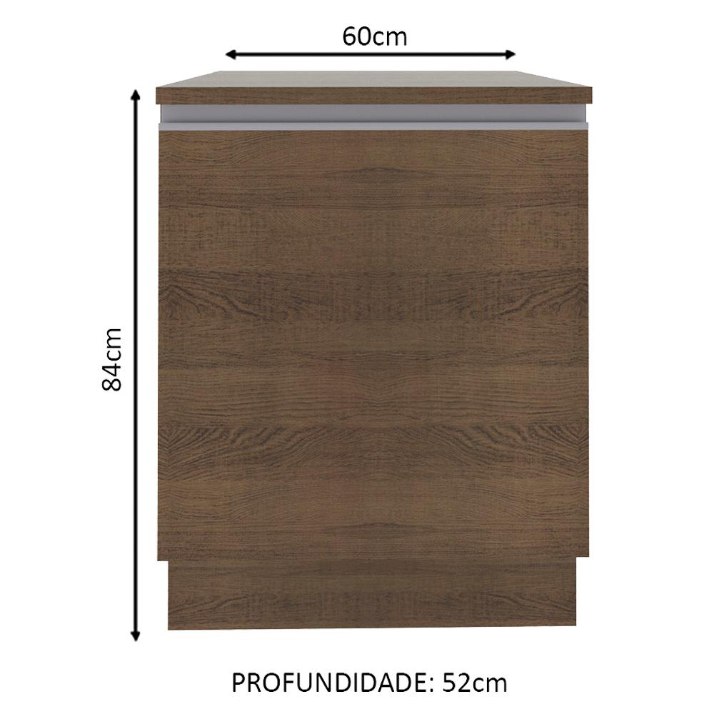 Foto 3 pulgar | Mueble de Cocina Madesa Glamy 60 cm 1 Puerta Marrón