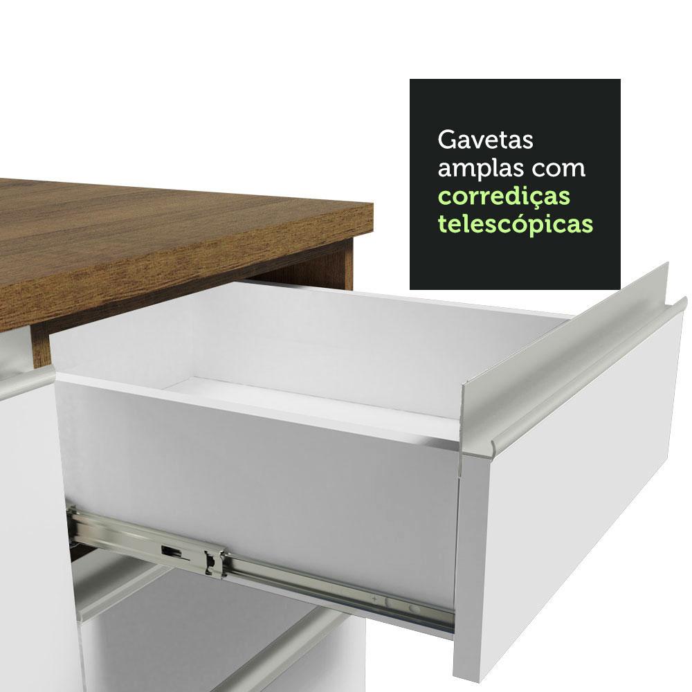 Foto 9 pulgar | Mueble de Cocina para Horno Madesa Glamy Blanco 1 Puerta y 3 Cajones