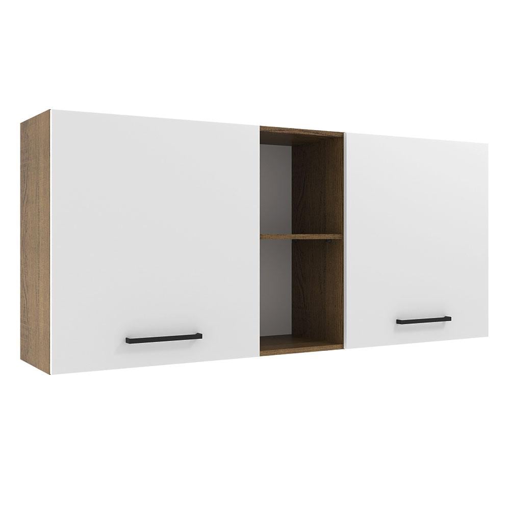 Alacena Madesa Agata 150 cm 2 Puertas y 2 Nichos Marrón y Blanco $4,999