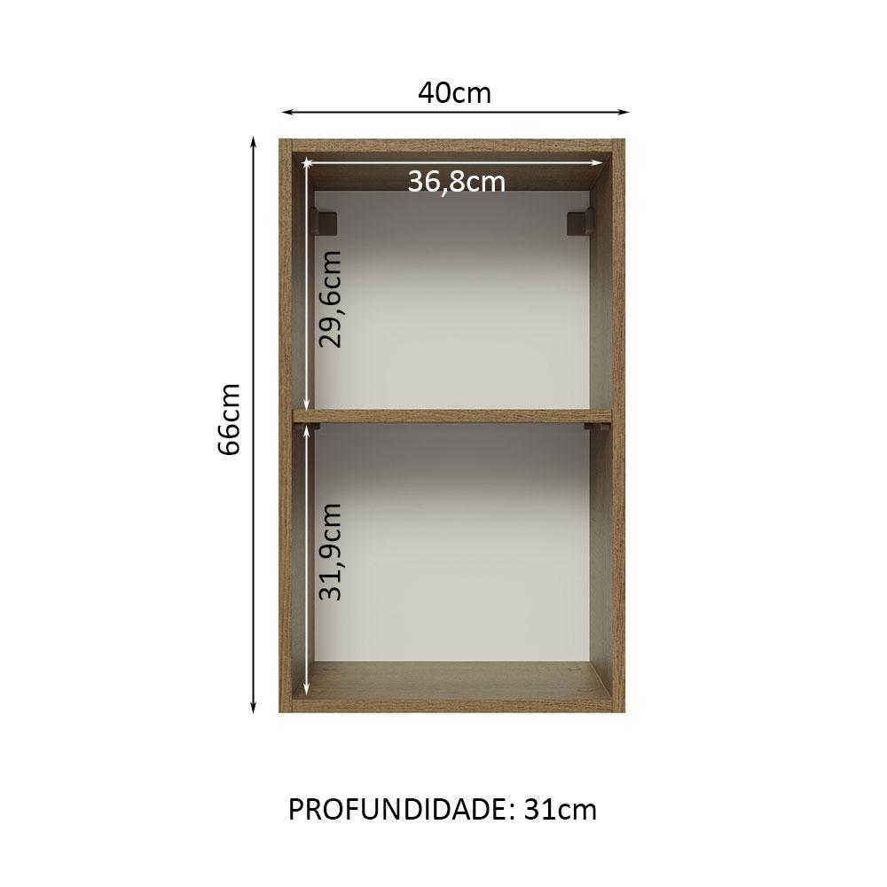 Foto 4 pulgar | Alacena Madesa Glamy 40 Cm 1 Puerta Marrón