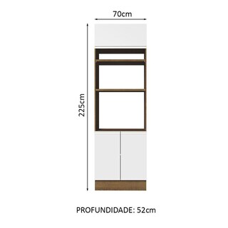Foto 2 | Alacena Madesa Glamy Blanco 70 Cm