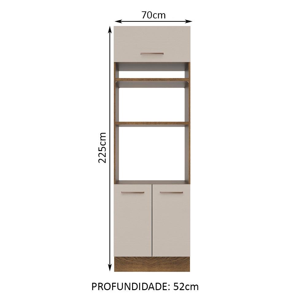 Foto 3 pulgar | Mueble de Cocina Madesa Agata Torre para Hornos 70 cm