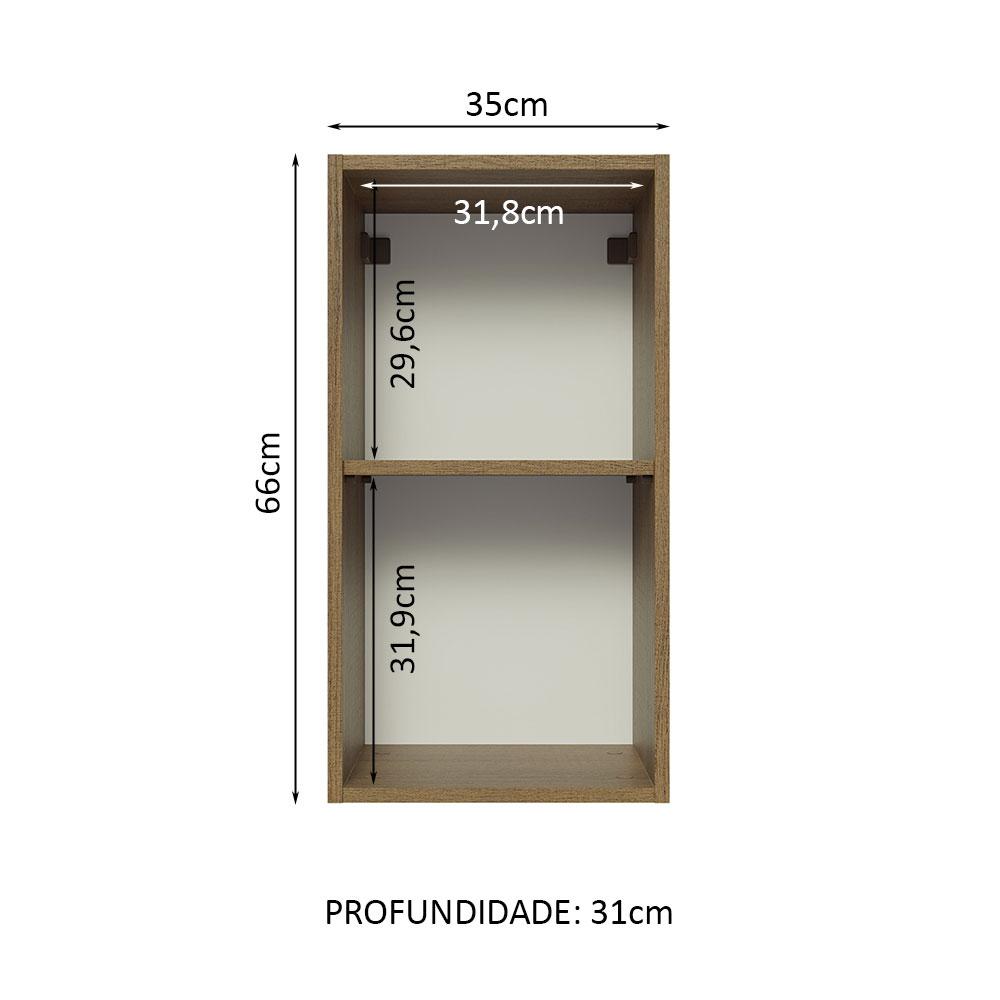 Foto 4 pulgar | Alacena Madesa Glamy Marrón 35 Cm