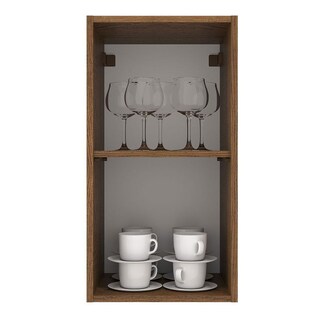 Foto 3 | Alacena Madesa Agata Marrón y Blanco 35 cm 1 Puerta