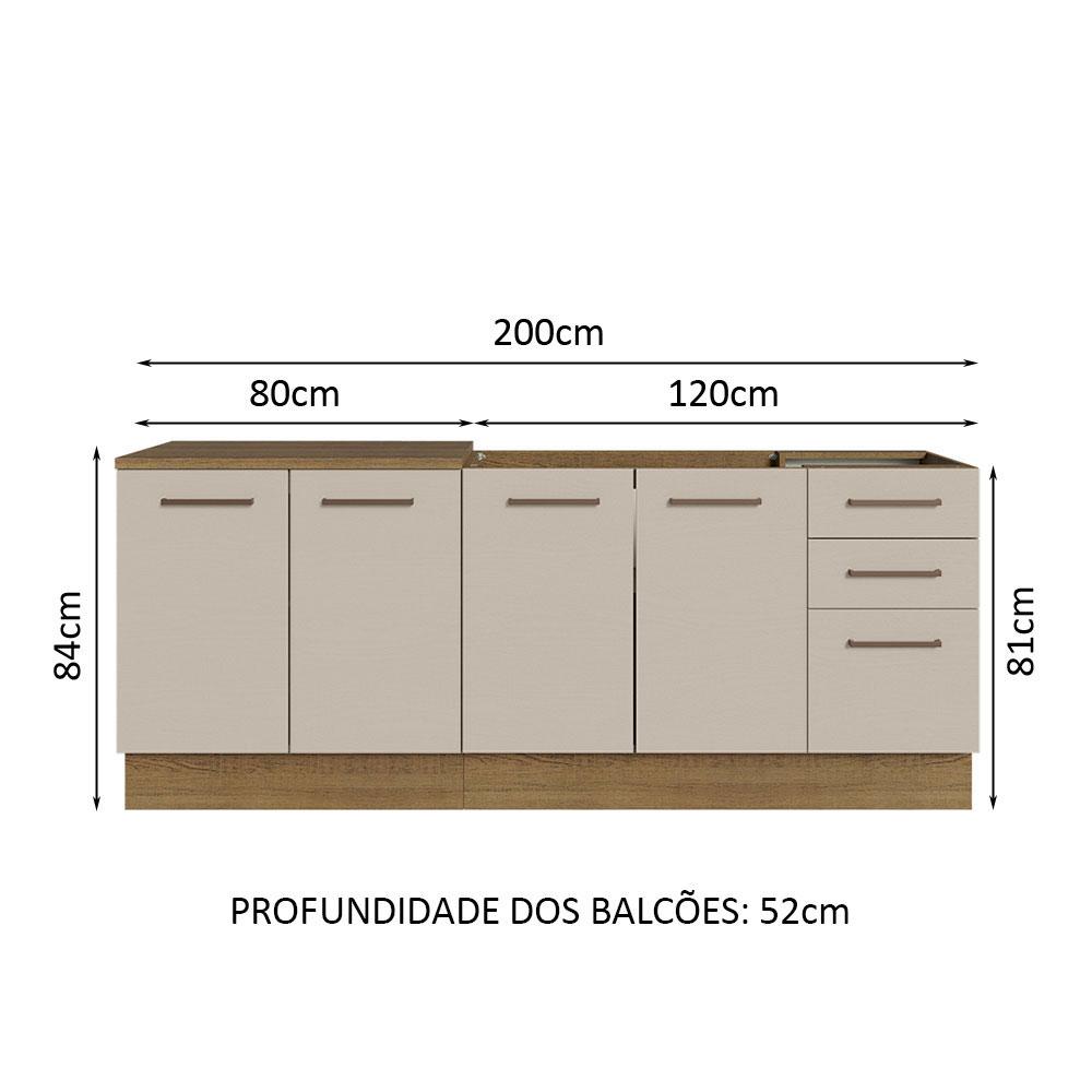 Foto 4 pulgar | Mueble para Cocina Madesa Agata Beige