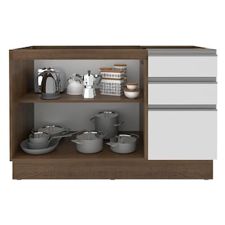 Foto 3 | Mueble de Cocina para Fregadero Madesa Glamy Blanco sin Tablero ni Fregadero