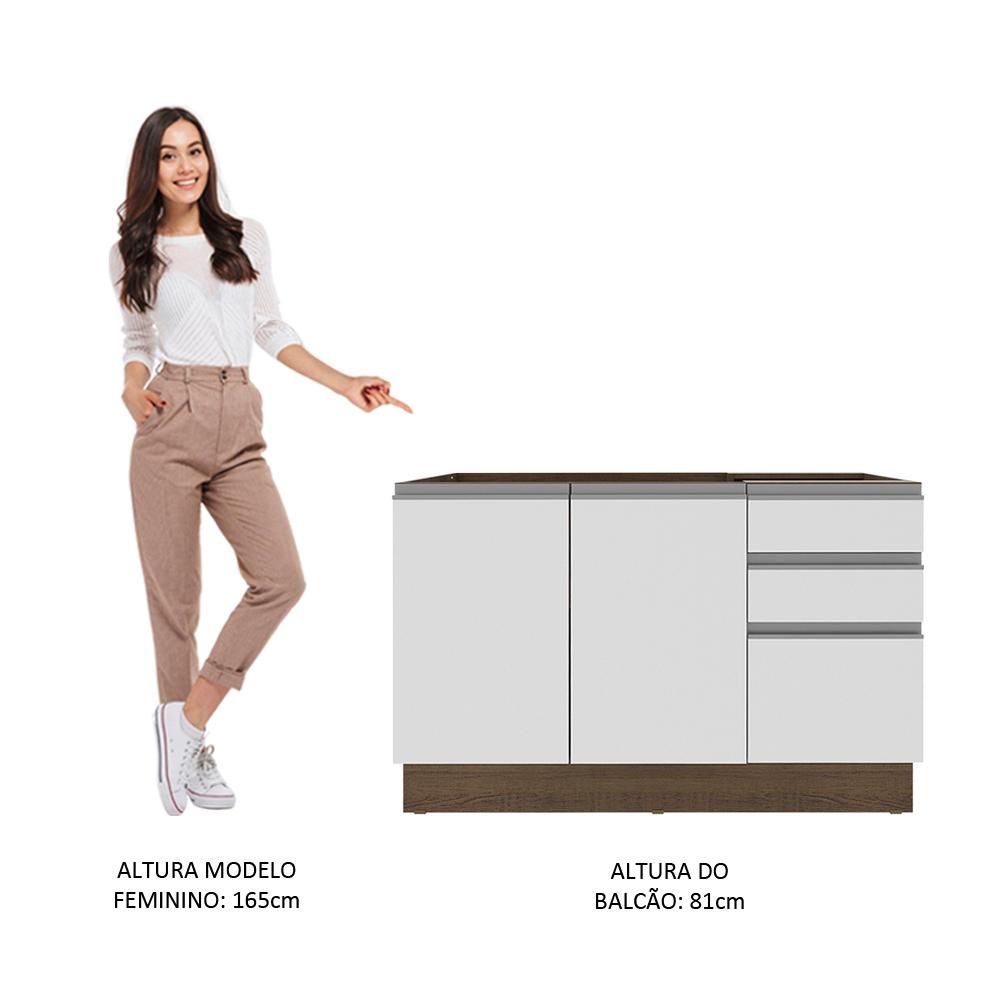 Foto 8 pulgar | Mueble de Cocina para Fregadero Madesa Glamy Blanco sin Tablero ni Fregadero