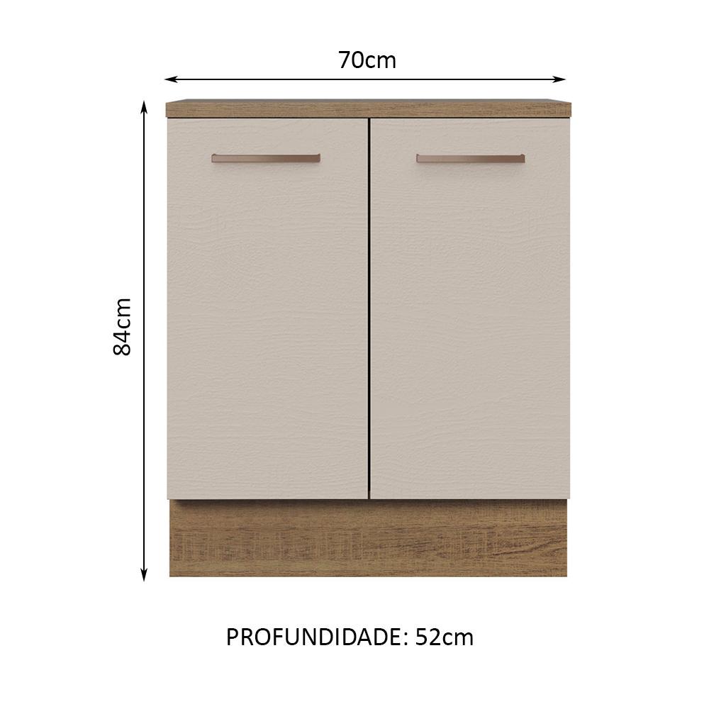 Foto 3 pulgar | Mueble de Cocina  70 Cm 2 Puertas Marrón Agata Madesa