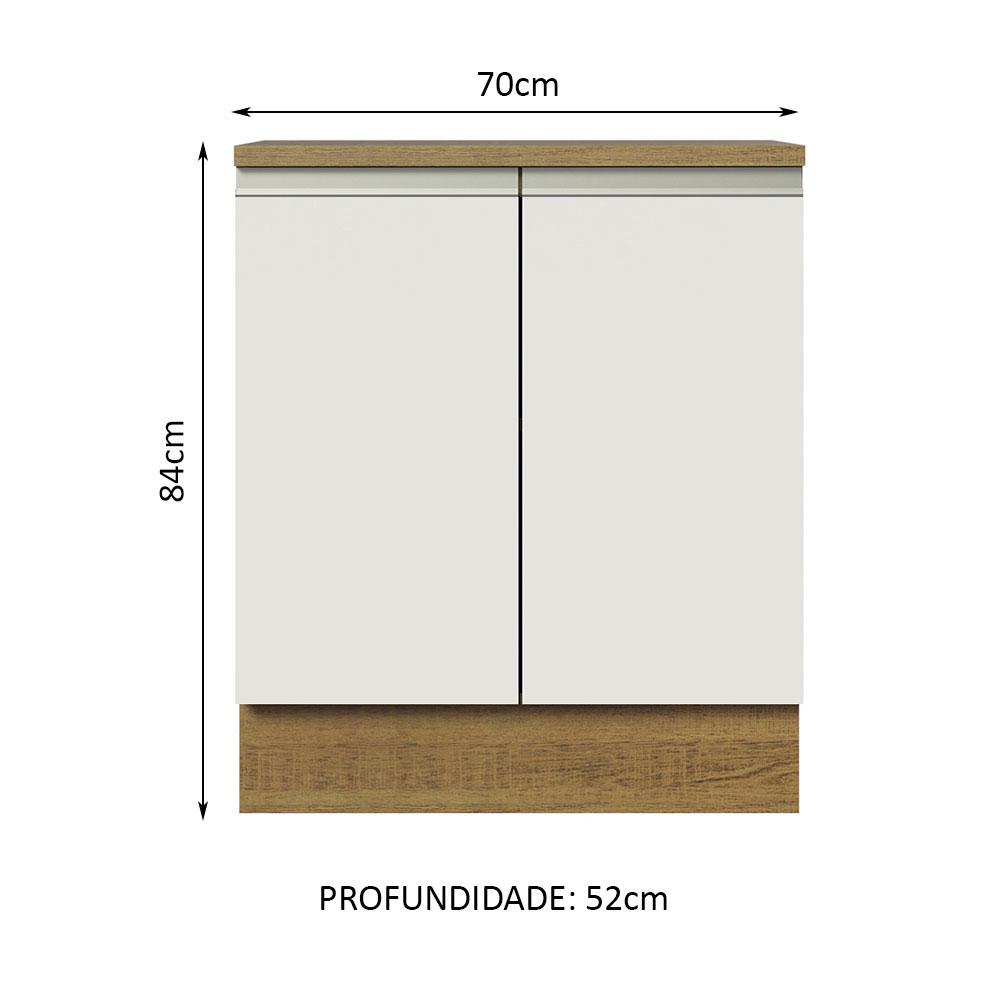 Foto 3 pulgar | Mueble de Cocina  Madesa Glamy 70 cm 2 Puertas Marrón