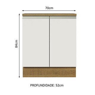 Foto 2 | Mueble de Cocina Madesa Glamy 70 cm 2 Puertas Marrón