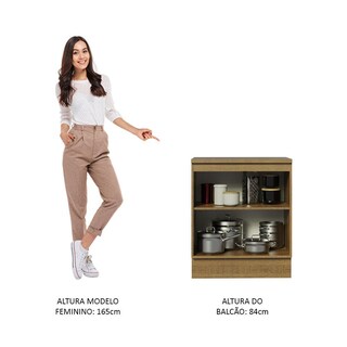 Foto 4 | Mueble de Cocina Madesa Glamy 70 cm 2 Puertas Marrón