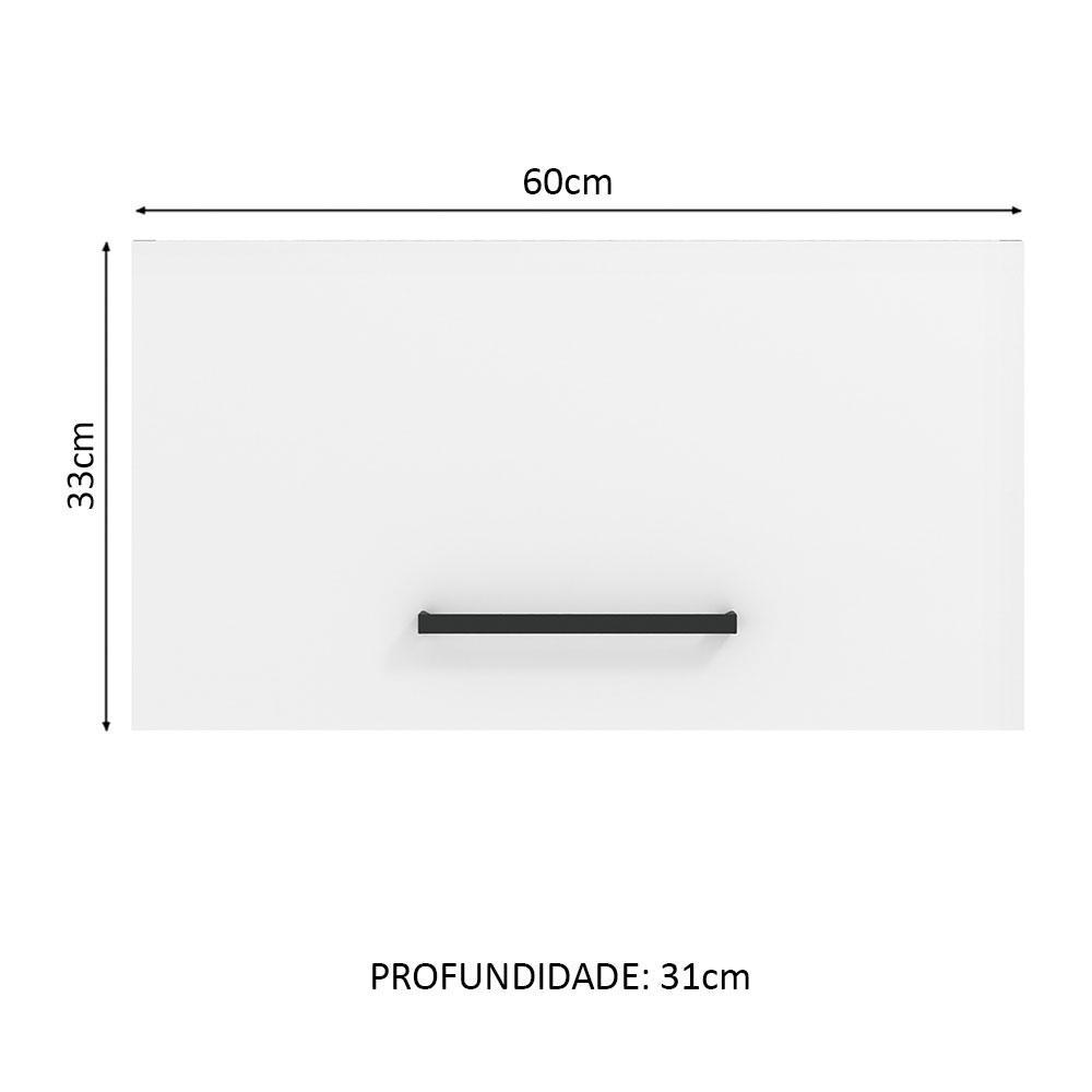 Foto 3 pulgar | Alacena Madesa Agata 60 Cm 1 Puerta Basculante Blanco