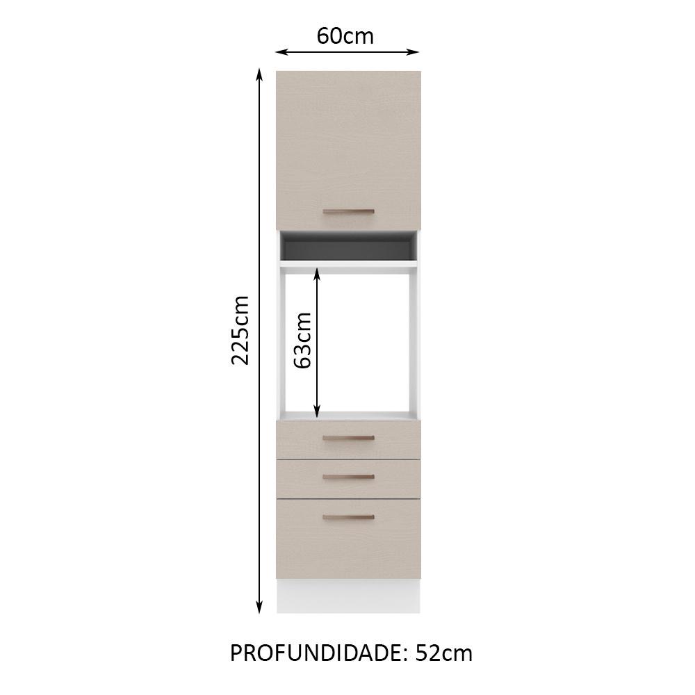 Foto 3 pulgar | Mueble de Cocina para Horno Madesa Ágata Blanco 1 Puerta y 3 Cajones