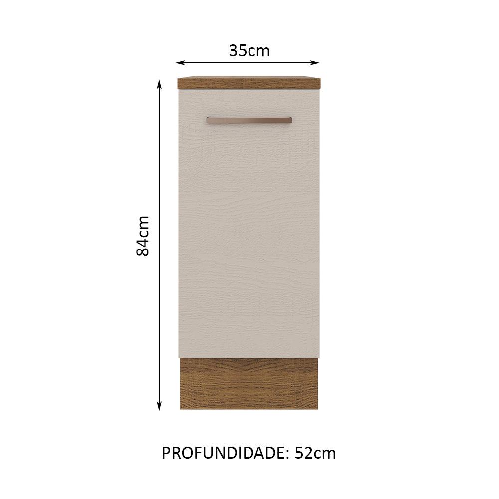 Foto 3 pulgar | Mueble de Cocina Madesa Agata 35 cm 1 Puerta  Marrón