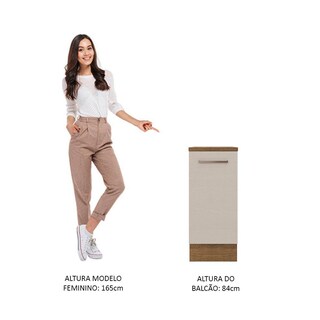 Foto 5 | Mueble de Cocina Madesa Agata 35 cm 1 Puerta Marrón