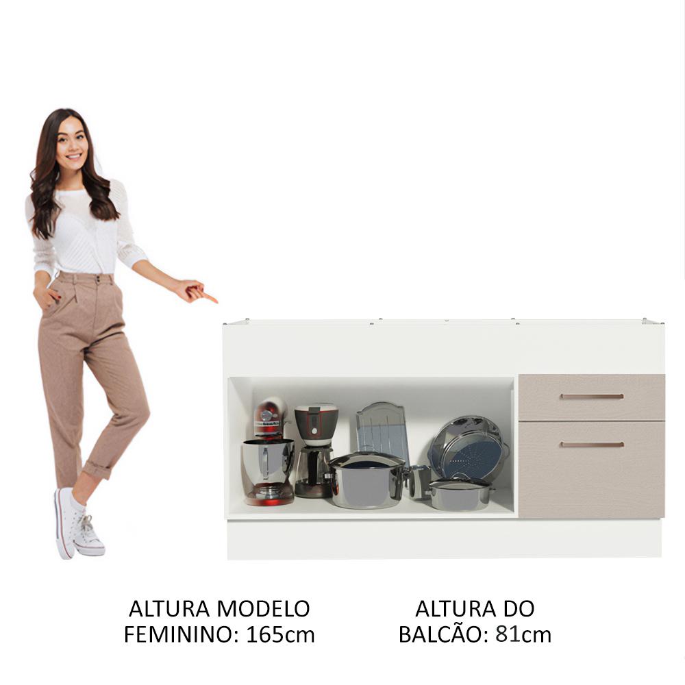 Foto 5 pulgar | Mueble de Cocina para Fregadero 150 cm 2 Puertas y 2 Cajones Madesa Agata Blanco