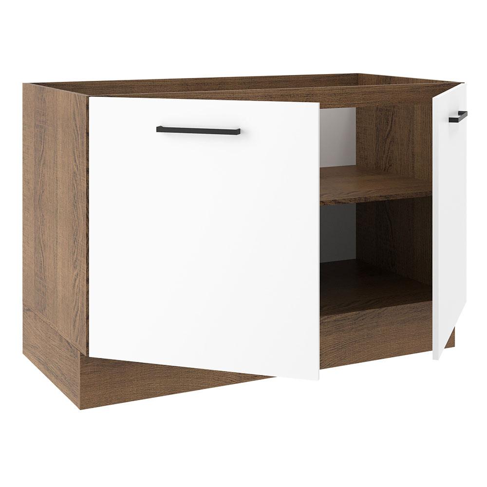 Foto 4 | Mueble de Cocina para Fregadero Madesa Agata 120 cm 2 Puertas Marrón