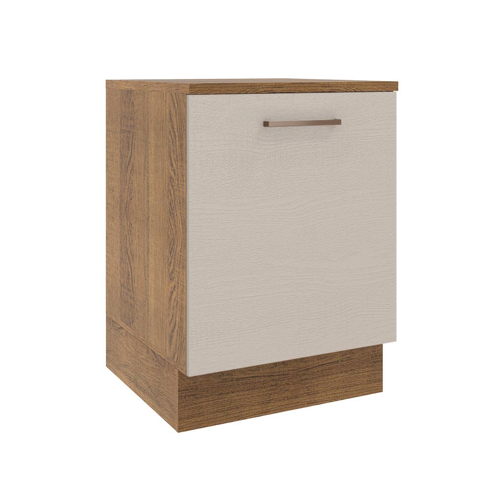 Mueble de Cocina 60 cm 1 Puerta Agata Madesa Marrón y Crema