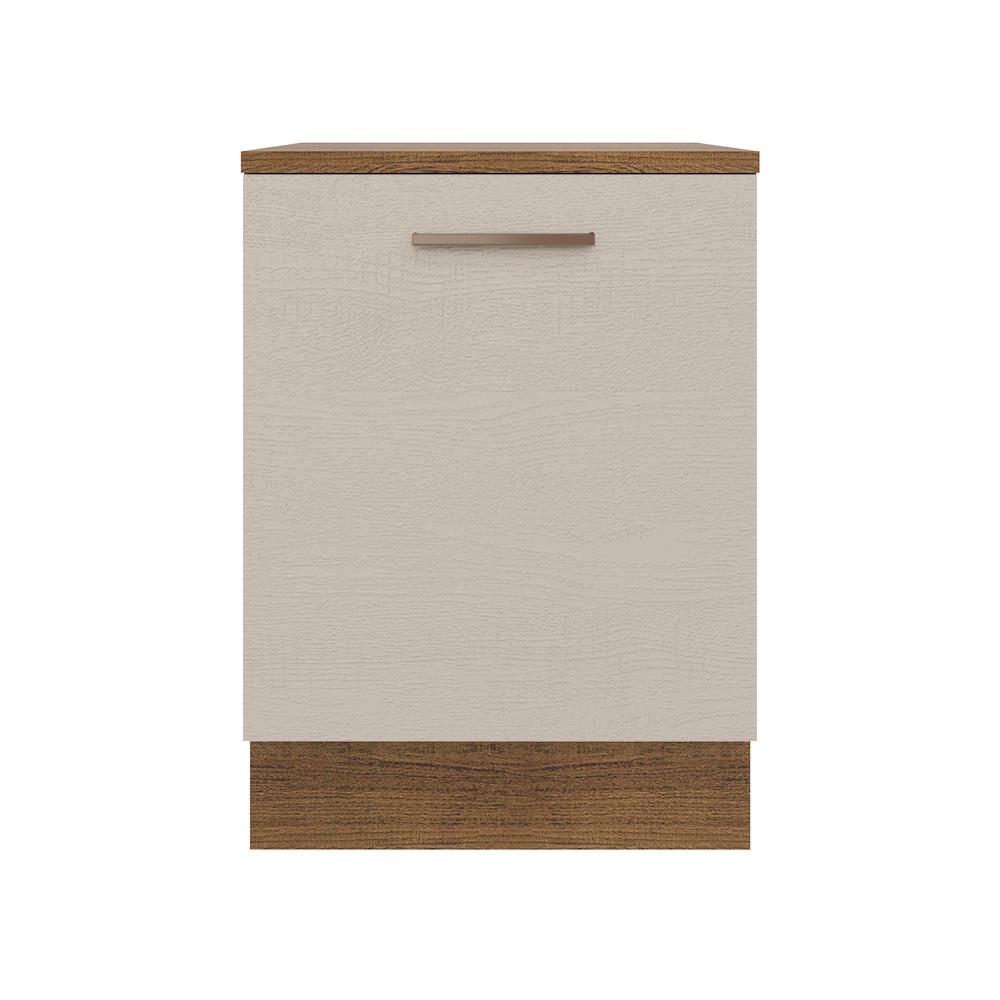 Foto 7 pulgar | Mueble de Cocina 60 cm 1 Puerta Agata Madesa Marrón y Crema