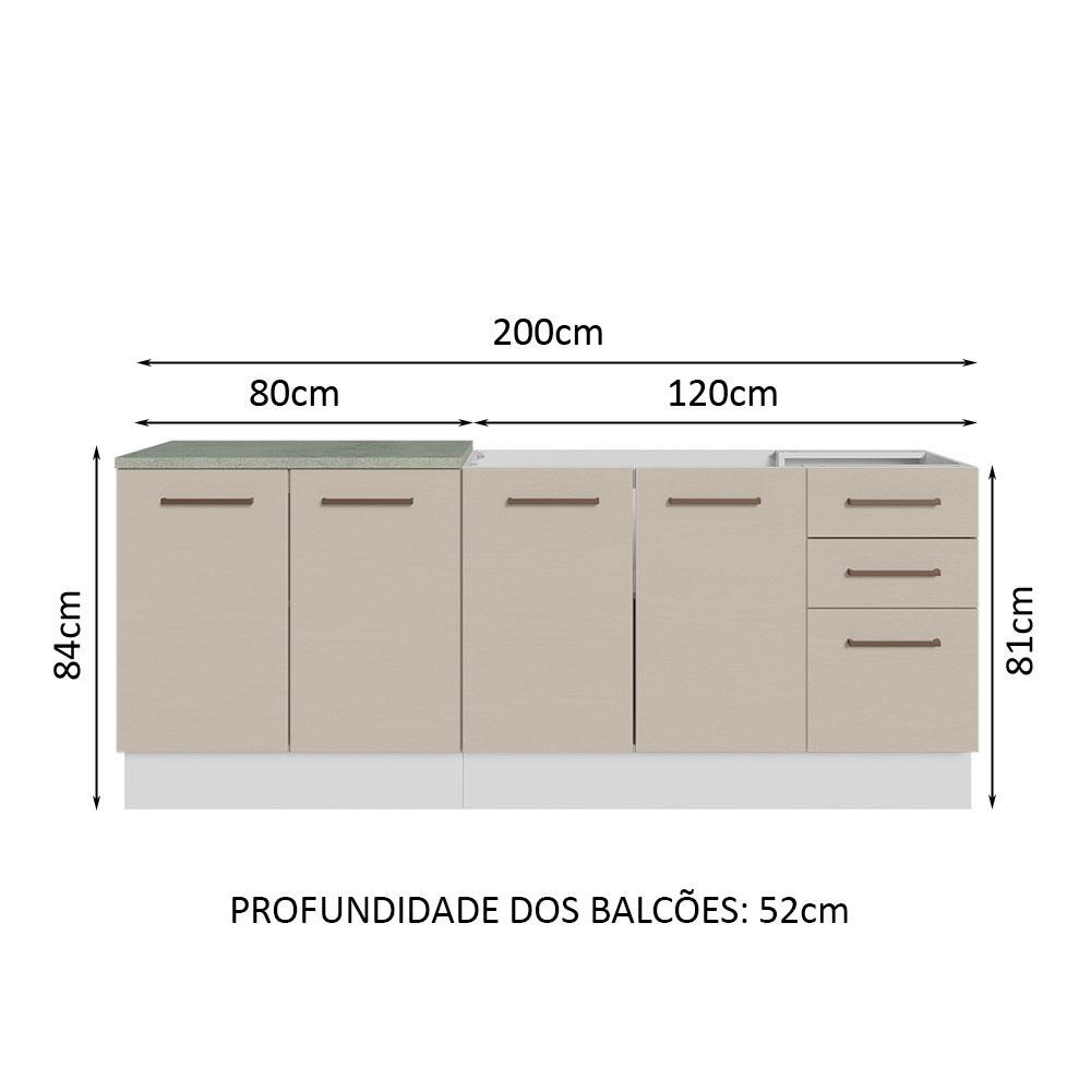 Foto 4 pulgar | Mueble para Cocina Madesa Agata Beige