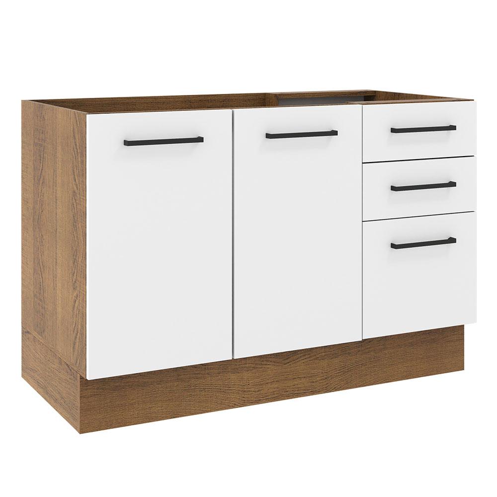 Foto 2 pulgar | Mueble de Cocina para Fregadero Madesa Agata 2 Puertas y 3 Cajones Marrón