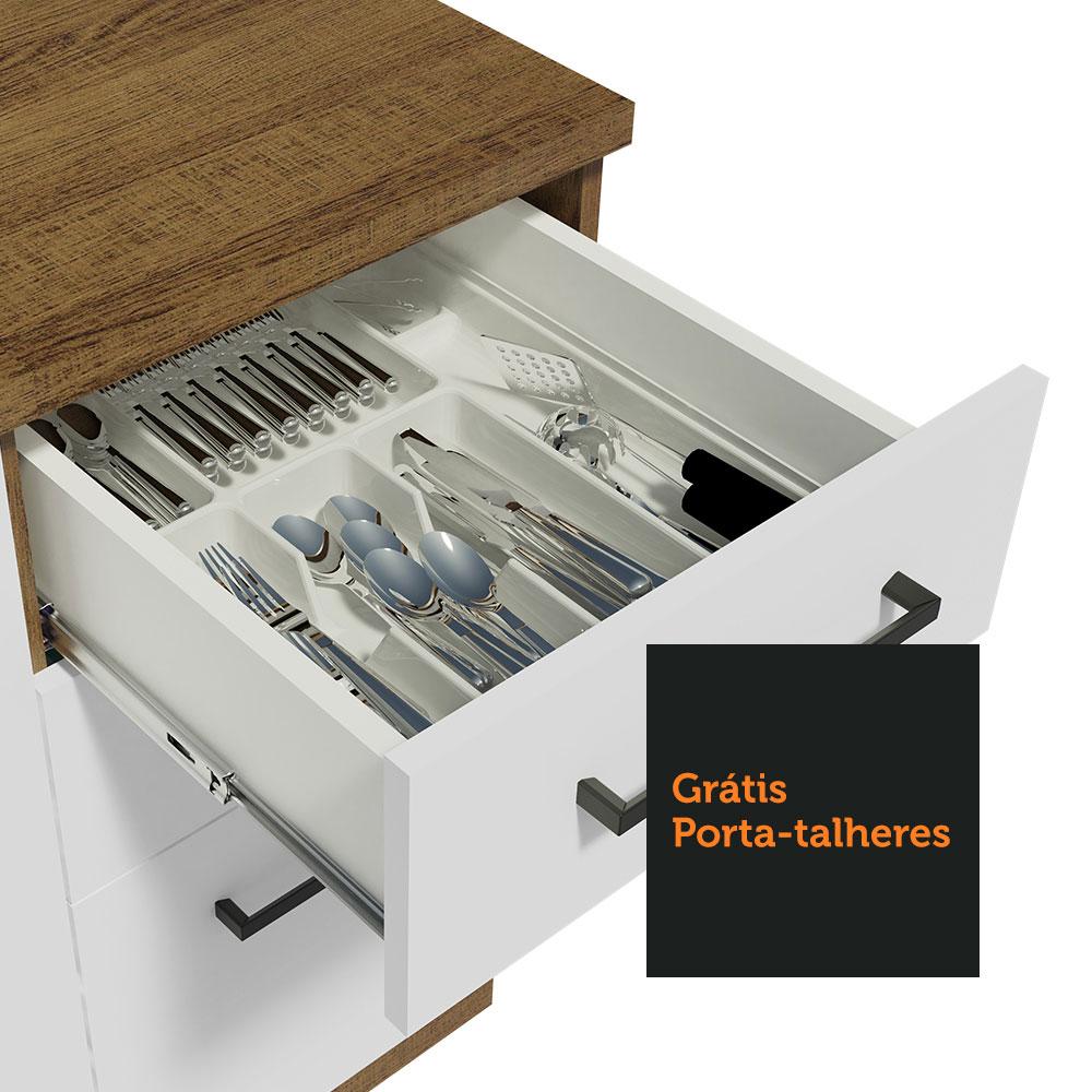 Foto 9 pulgar | Mueble de Cocina para Fregadero Madesa Agata 2 Puertas y 3 Cajones Marrón