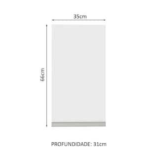 Foto 2 | Alacena Madesa Glamy 35 Cm 1 Puerta Marrón/Blanco