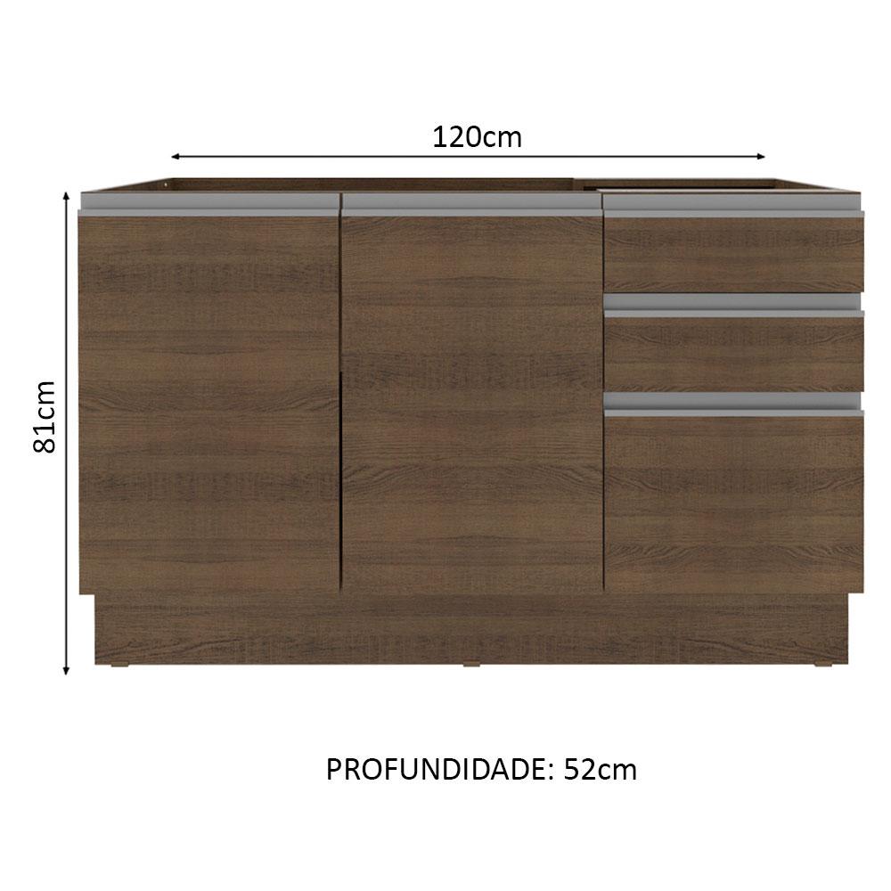 Foto 4 pulgar | Mueble de Cocina Madesa Glamy 120 cm