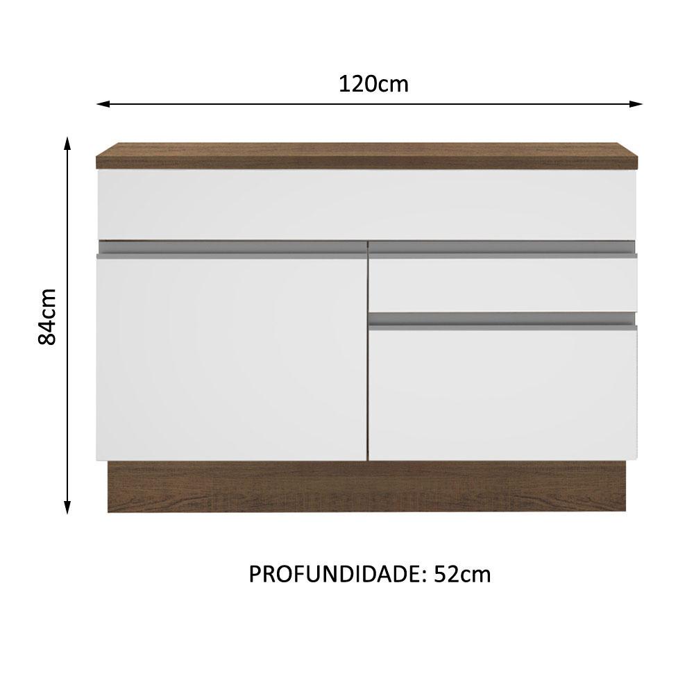 Foto 5 pulgar | Mueble de Cocina Madesa Glamy 120 cm - Mostrador para Fregadero con Encimera