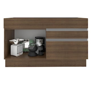 Foto 5 | Mueble De Cocina Para Fregadero Madesa Glamy 120 Cm 1 Puerta Y 2 Cajones (con Tablero) Marrón