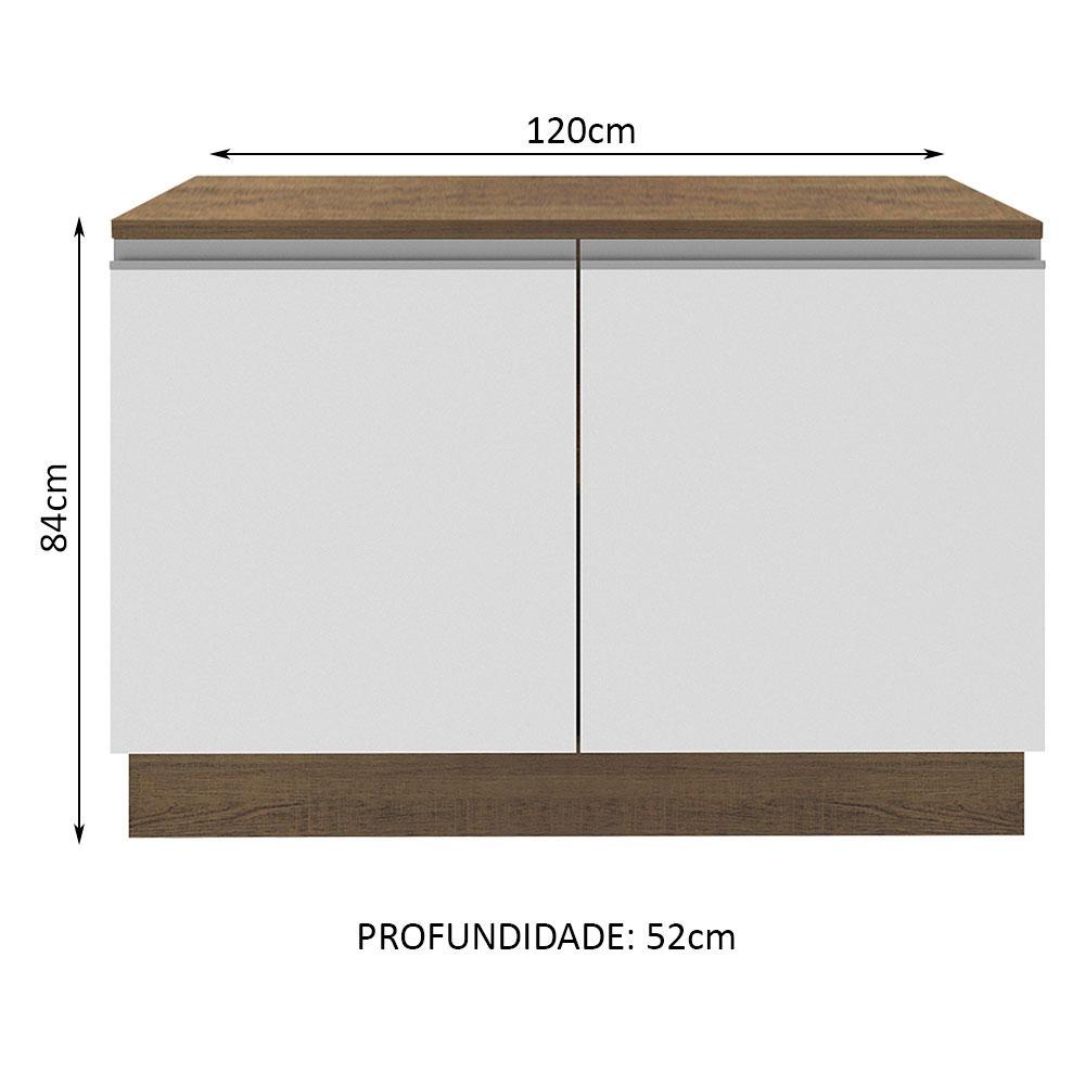 Foto 4 pulgar | Mueble de Cocina Madesa Glamy 120 cm - Mostrador para Fregadero con Encimera