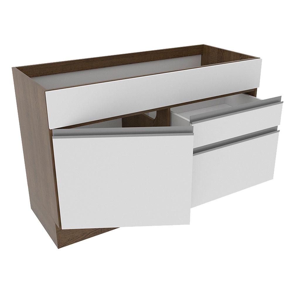 Foto 5 pulgar | Mueble de Cocina para Fregadero Madesa Glamy 120 Cm 1 Puerta y 2 Cajones Blanco