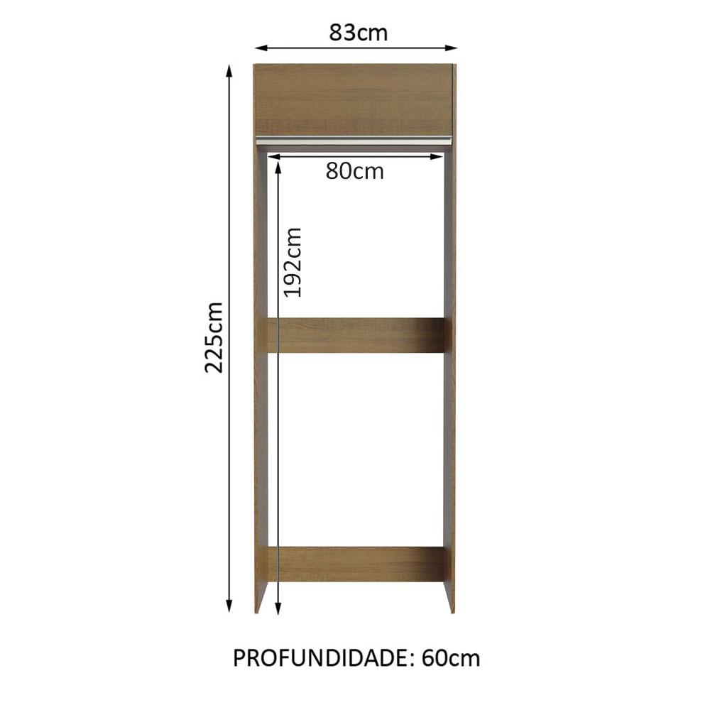 Foto 4 pulgar | Mueble de Cocina porta Refrigerador Madesa Glamy 1 Puerta Marrón