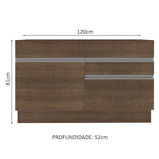 Foto 2 | Mueble para Cocina Madesa Glamy Marrón