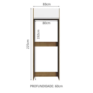 Foto 3 | Mueble de Cocina Puerta-refrigerador 1 Puerta Basculante Madesa Glamy Marrón
