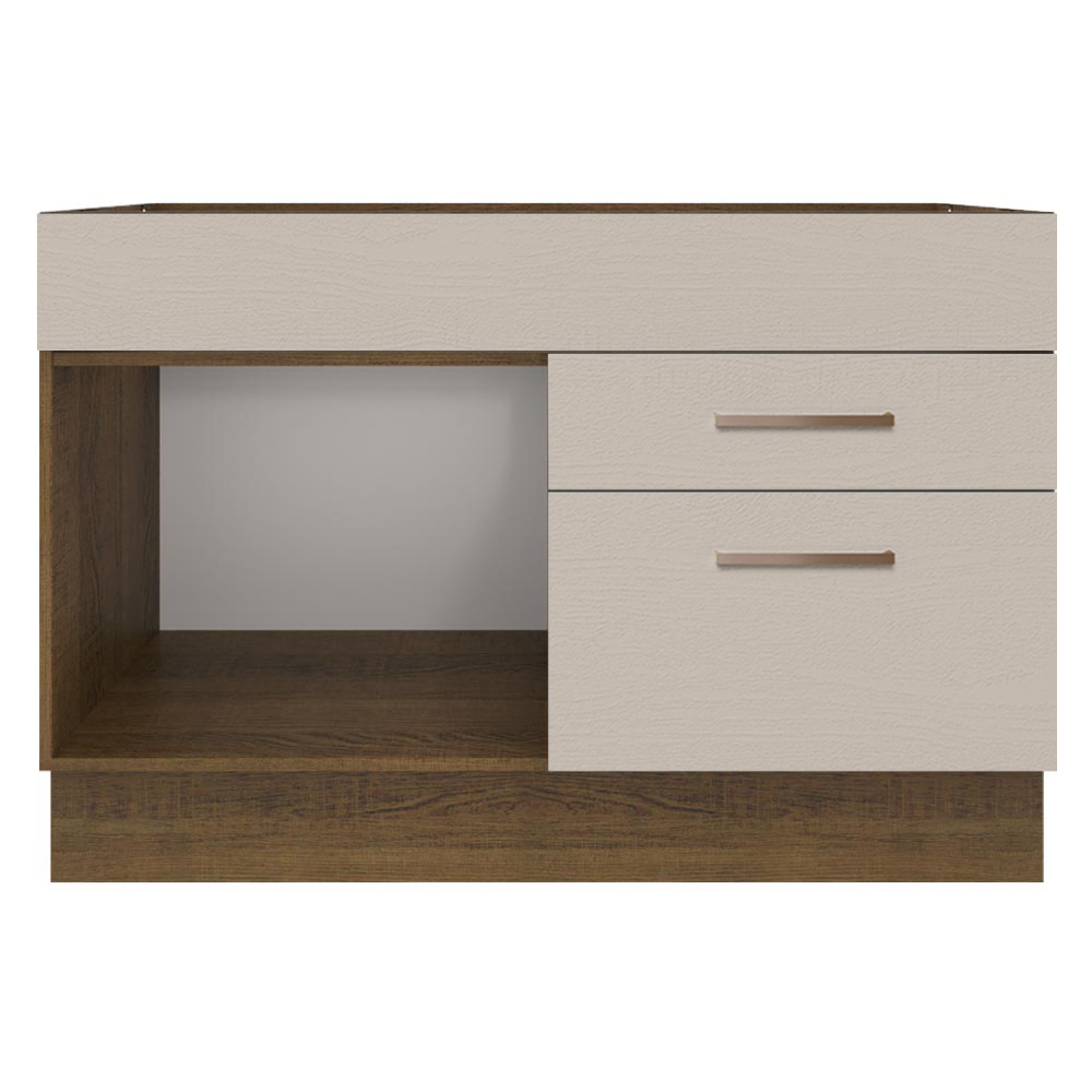 Foto 7 pulgar | Mueble de Cocina Madesa Ágata 120 x 60 cm 1 Puerta 2 Cajones sin Tablero