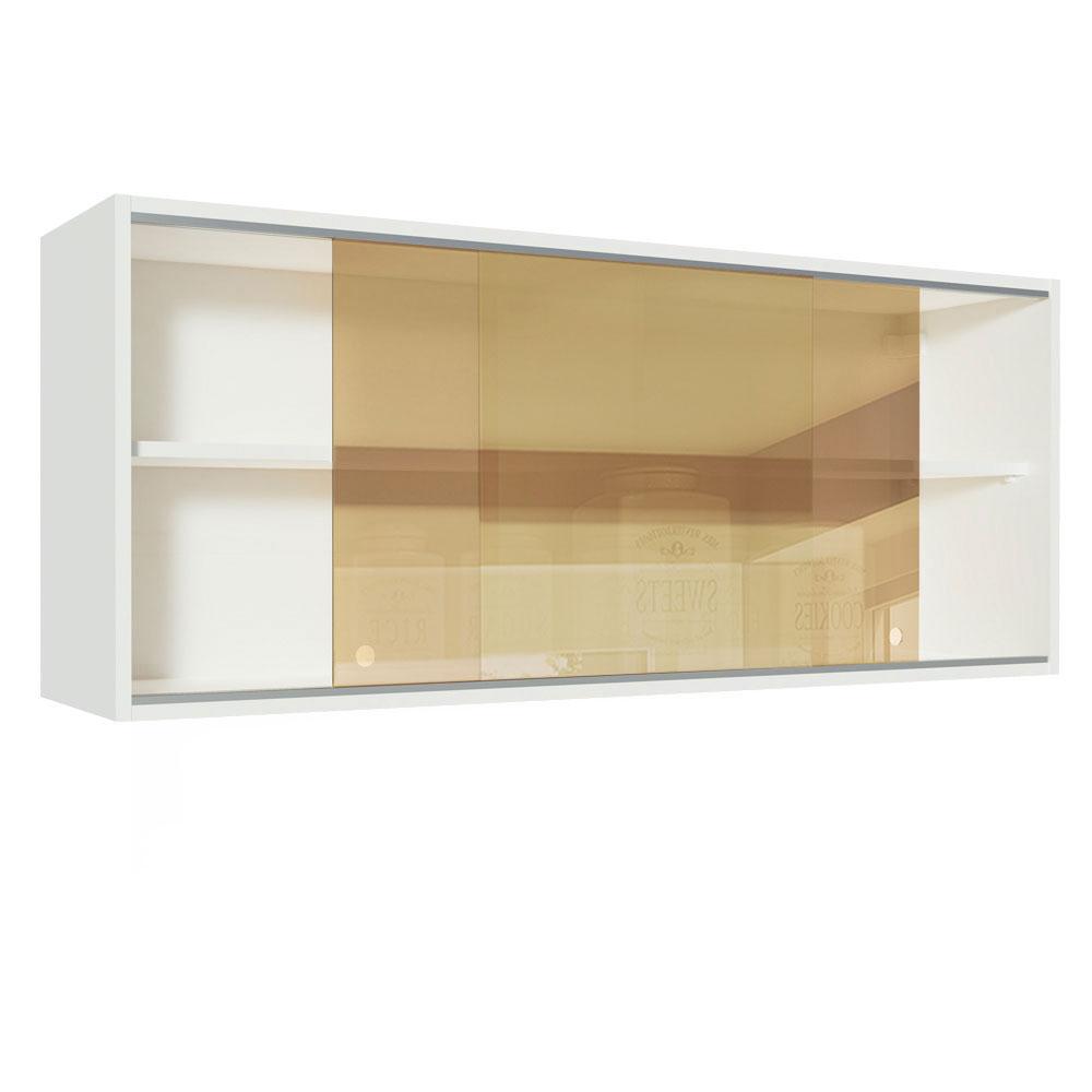 Foto 5 pulgar | Mueble Superior De Cocina 2 Puertas Corredizas Vidrio Reflex Madesa 120cm