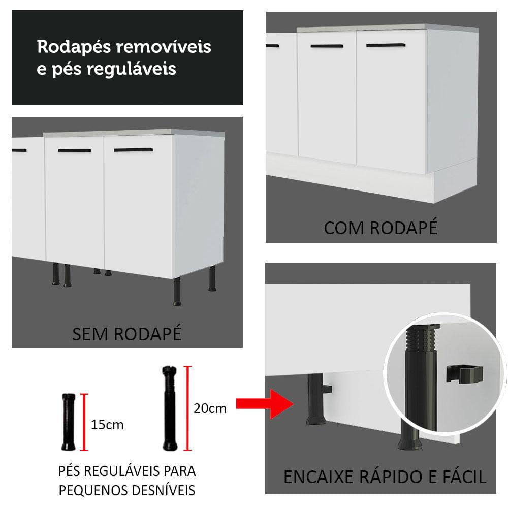 Foto 8 | Mueble de Cocina Agata Madesa con 3 Cajones y Organizador de Cubiertos