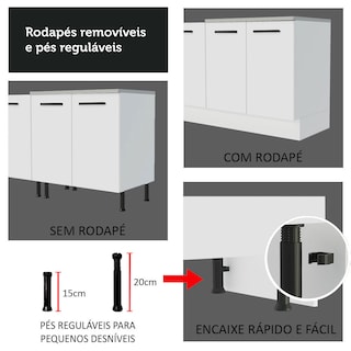 Foto 7 | Mueble de Cocina Madesa Agata - Mostrador para Fregadero 120 cm x 60 cm