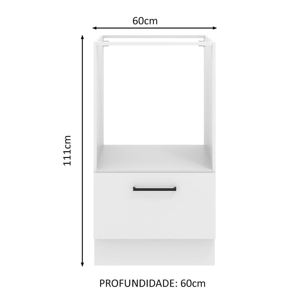 Foto 3 pulgar | Mueble de Cocina para Horno y Microondas Madesa Agata 60 cm x 60 cm 1 Puerta Abatible