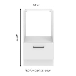 Foto 2 | Mueble de Cocina para Horno y Microondas Madesa Agata 60 cm x 60 cm 1 Puerta Abatible