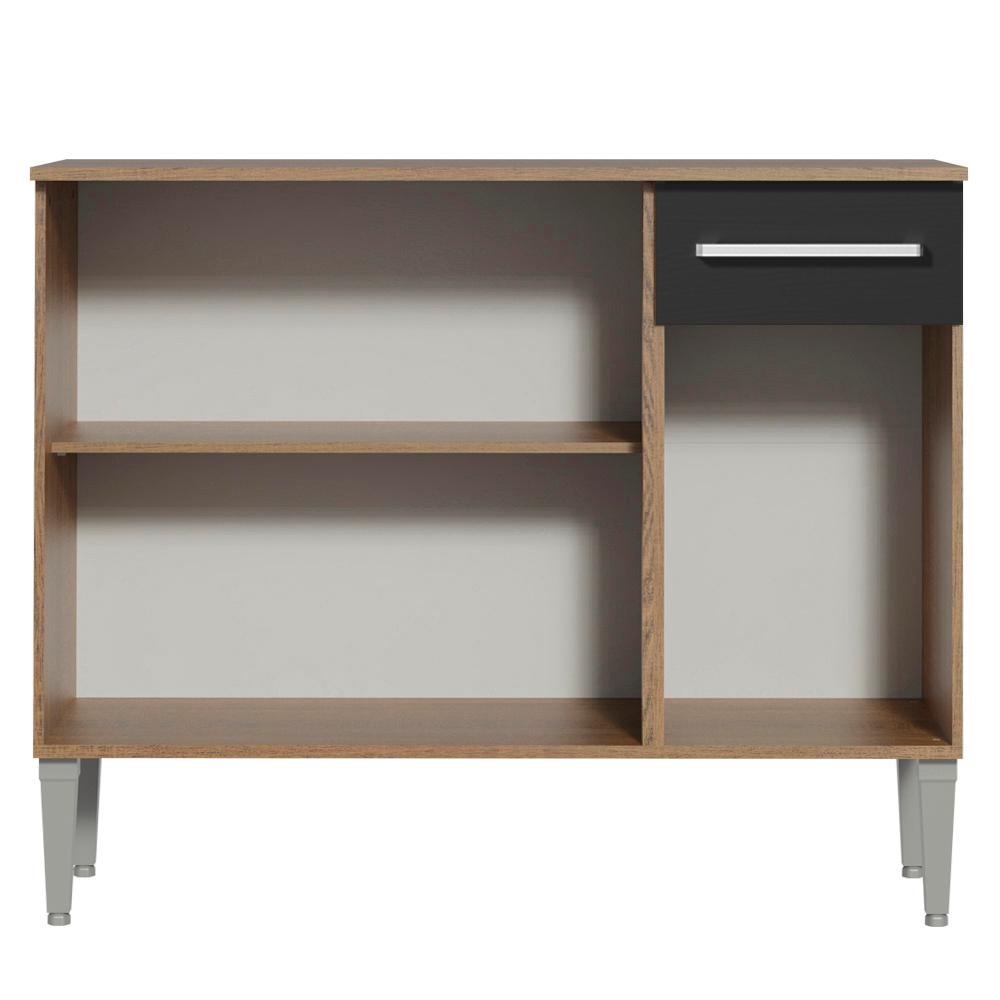 Foto 8 pulgar | Mueble Mostrador Madesa Emilly 3 Puertas Y 1 Cajón - Marron/negro