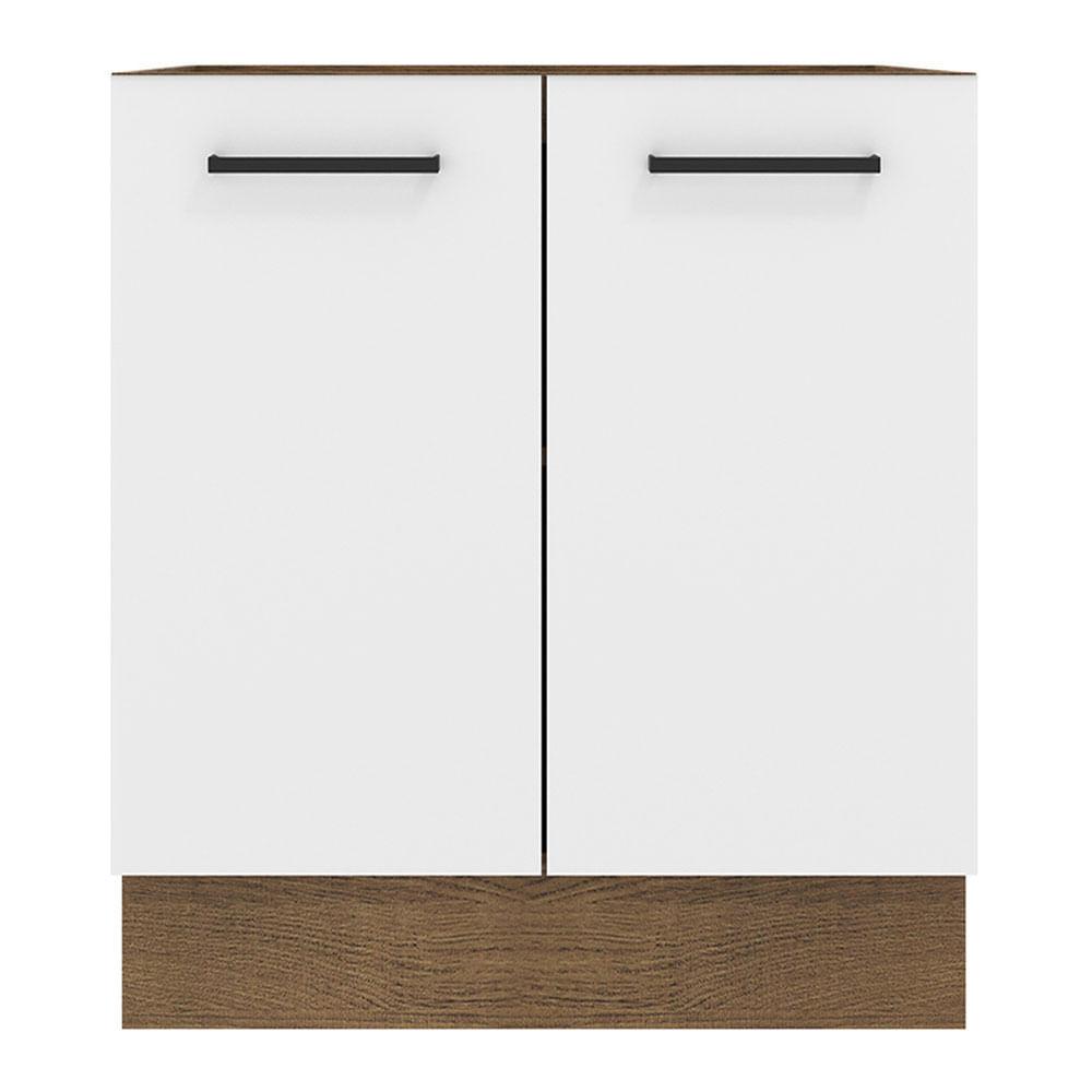 Foto 9 pulgar | Mueble de Cocina Madesa Agata 70 x 60 cm 2 Puertas sin Tablero Marrón y Blanco