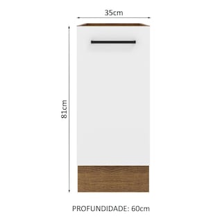 Foto 2 | Gabinete Inferior Madesa Agata Blanco 81 cm