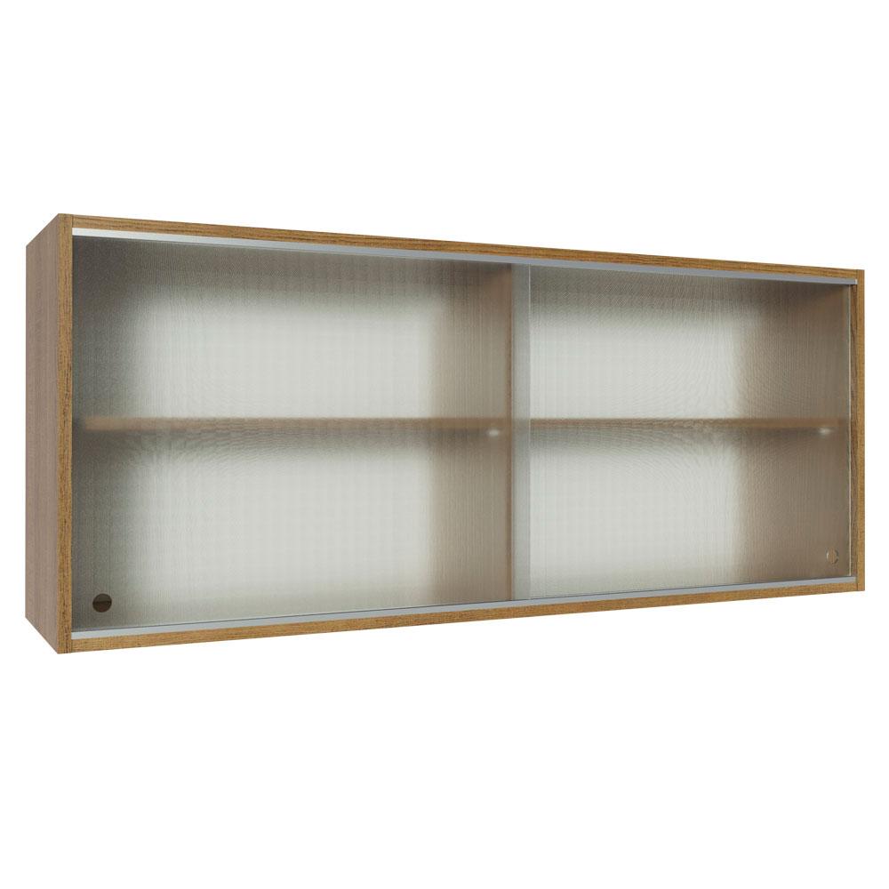 Alacena de Cocina Madesa Glamy, Lux, Reims 120 cm 2 Puertas Corredizas de Cristal