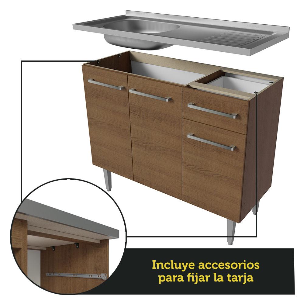 Foto 7 pulgar | Mueble para Cocina Madesa Marrón de 105 Cm