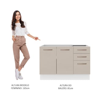 Foto 5 | Mueble de Cocina Madesa Agata - Mostrador para Fregadero 120 cm x 60 cm